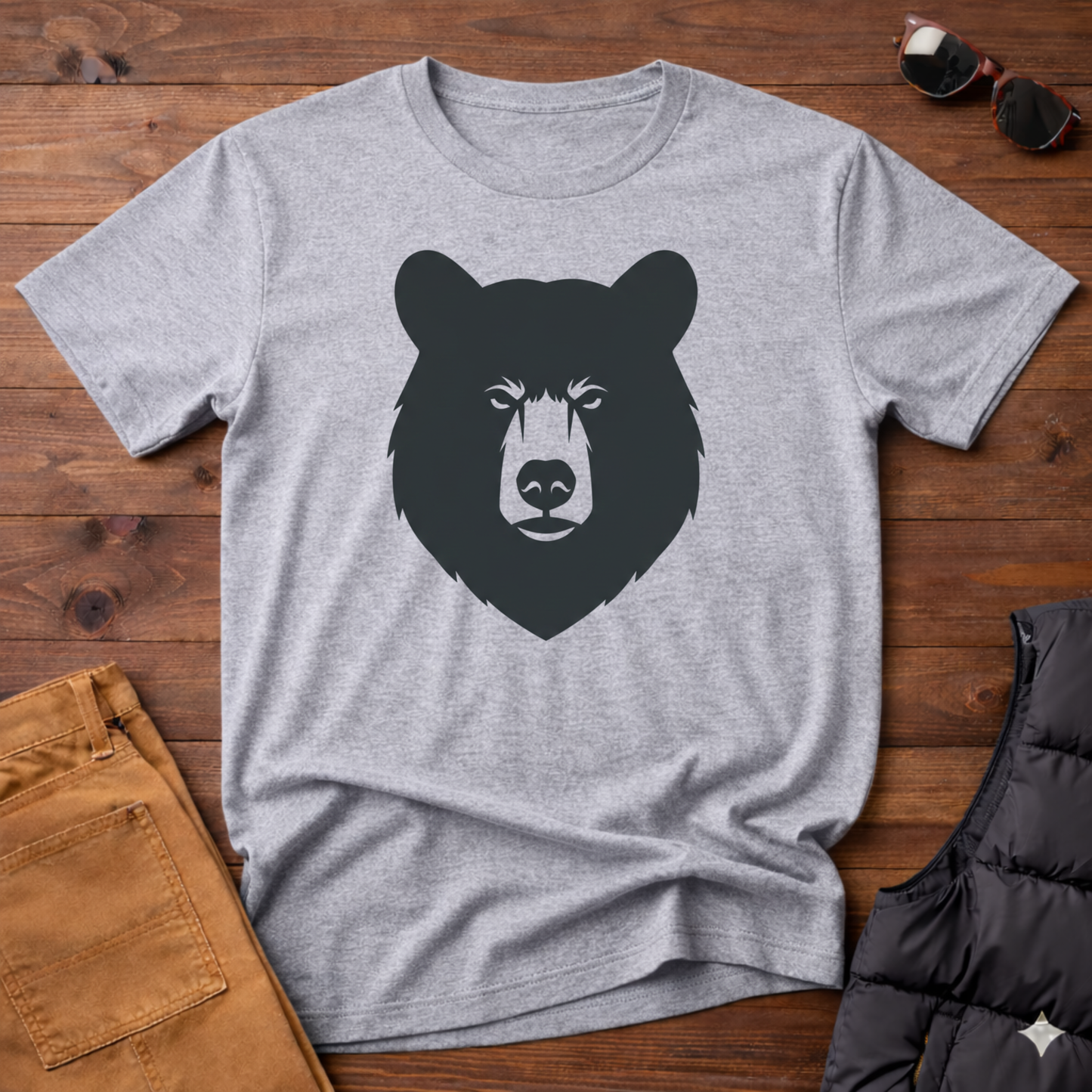 Black Bear Head  T-Shirt