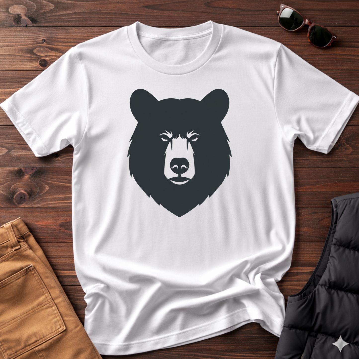 Black Bear Head  T-Shirt