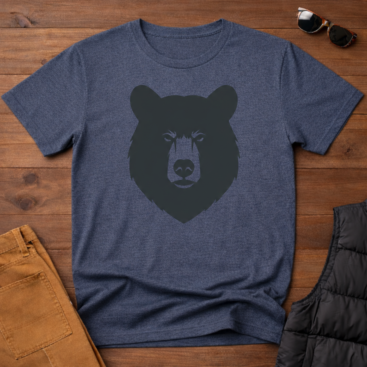Black Bear Head  T-Shirt
