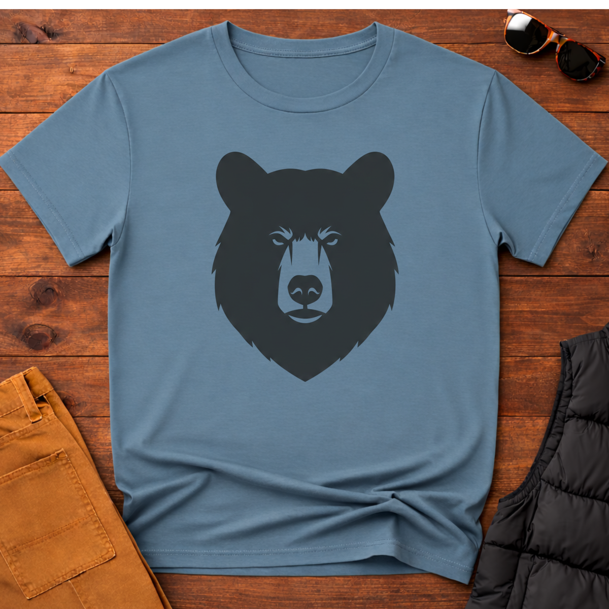 Black Bear Head  T-Shirt