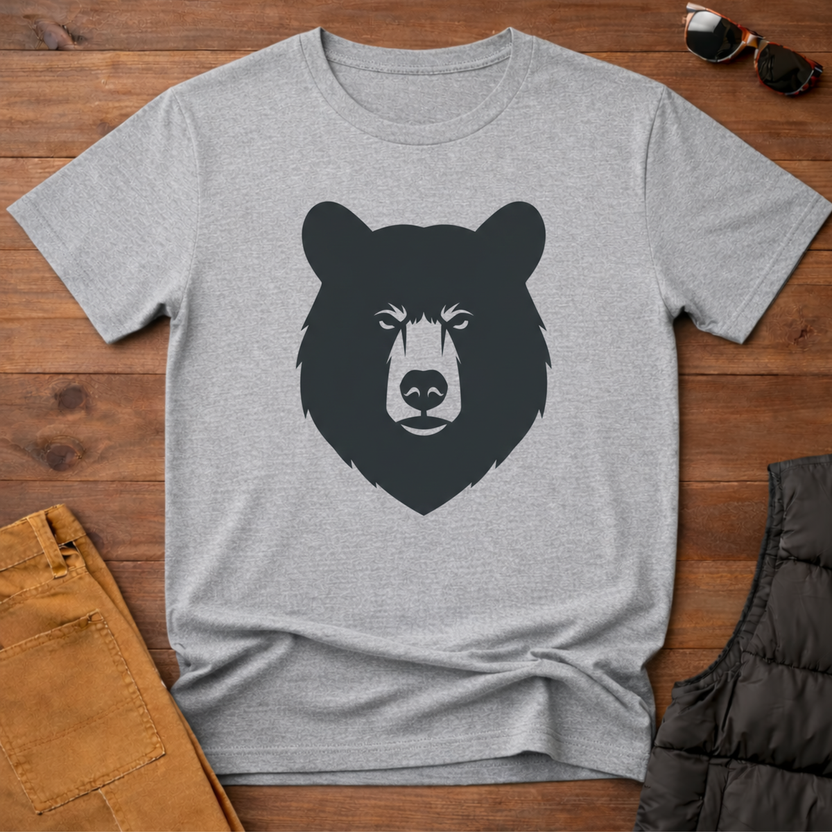 Black Bear Head  T-Shirt