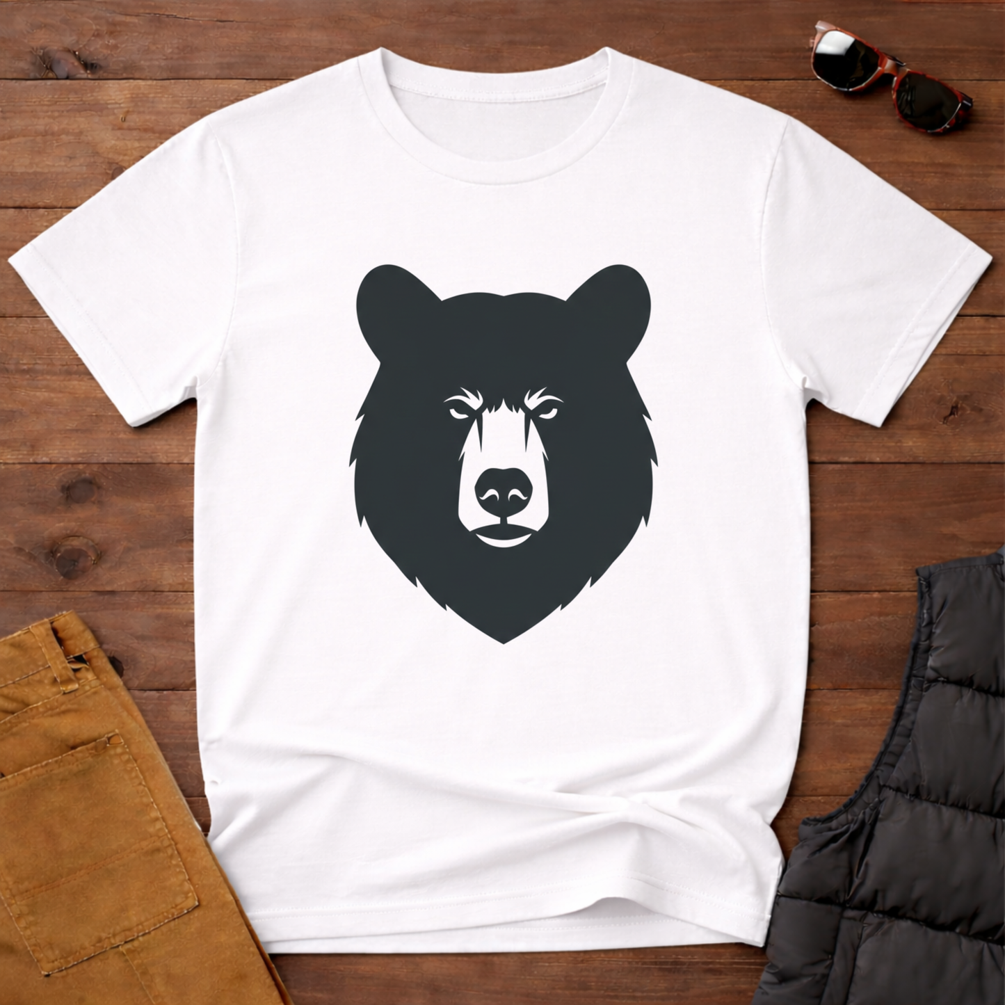 Black Bear Head  T-Shirt