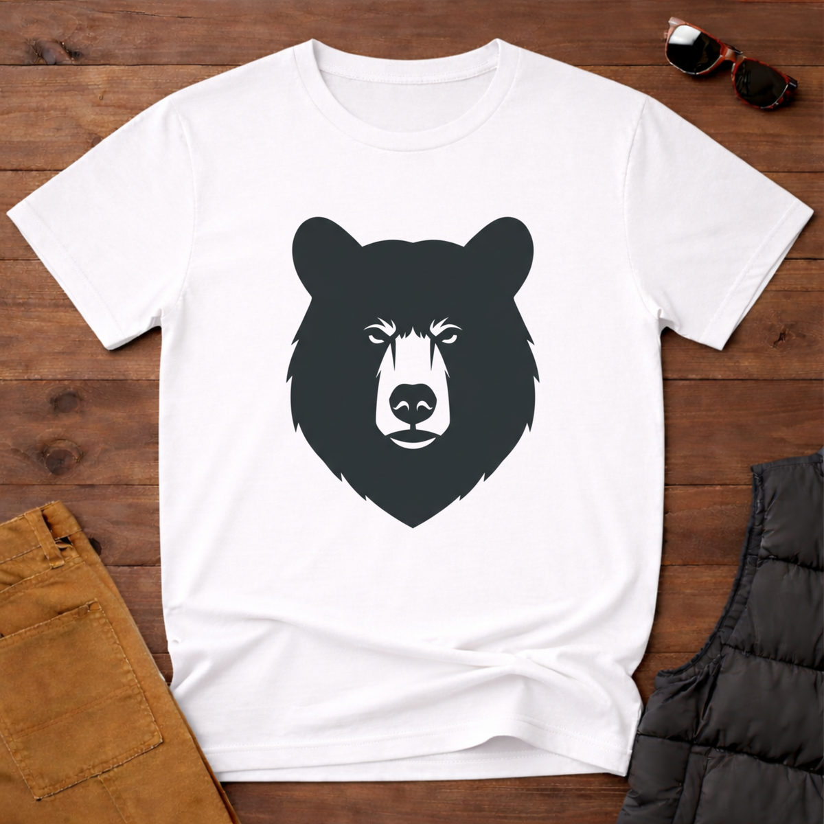 Black Bear Head  T-Shirt