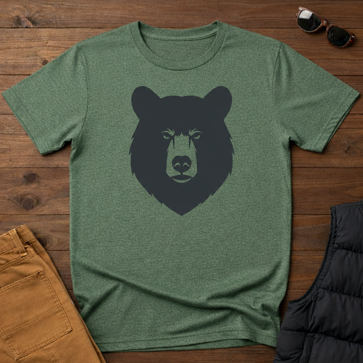 Black Bear Head  T-Shirt