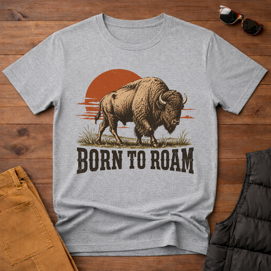 Born To Roam Bison T-Shirt