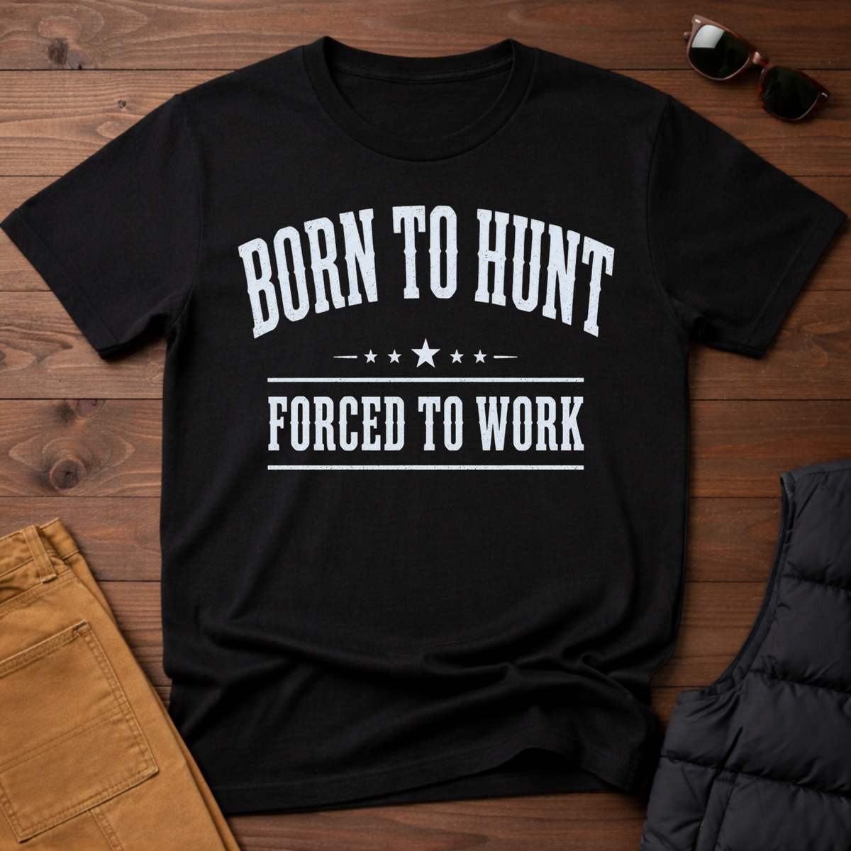 Born To Hunt Forced To Work T-Shirt