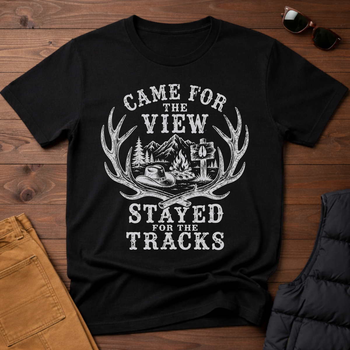 Came for the View Stayed for the Tracks T-Shirt