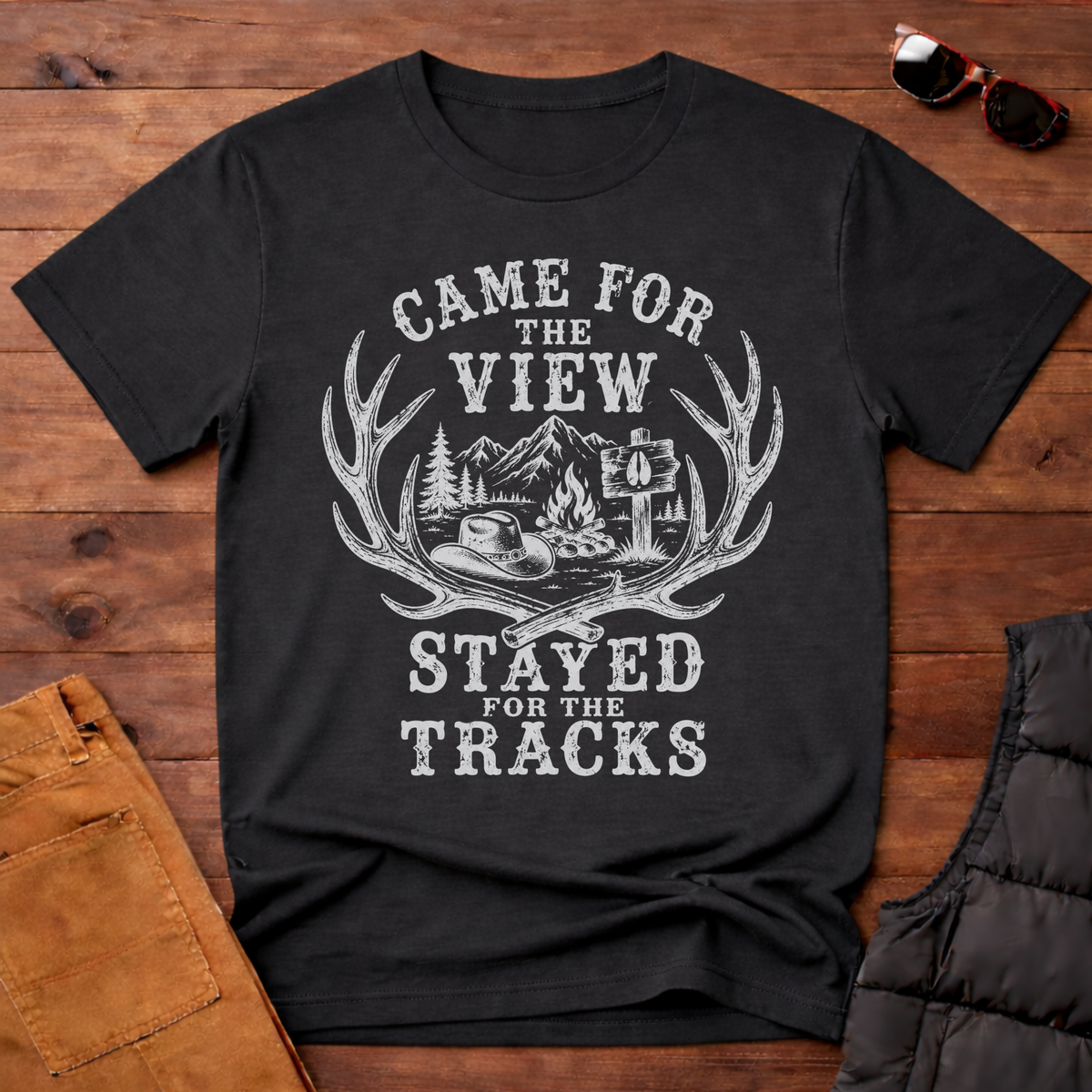 Came for the View Stayed for the Tracks T-Shirt