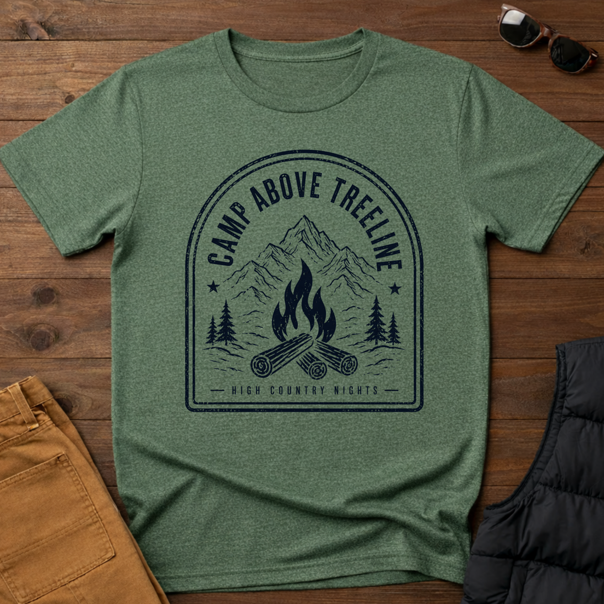 Camp Above Treeline T-Shirt