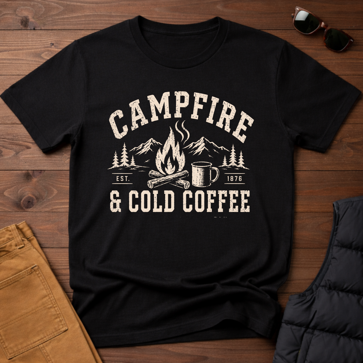Campfire and Cold Coffee T-Shirt