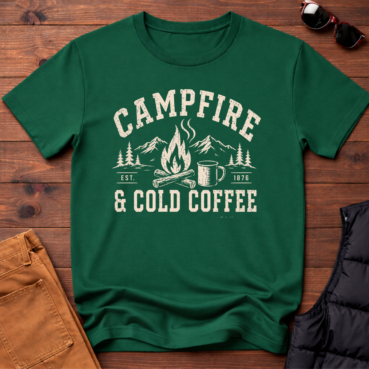 Campfire and Cold Coffee T-Shirt