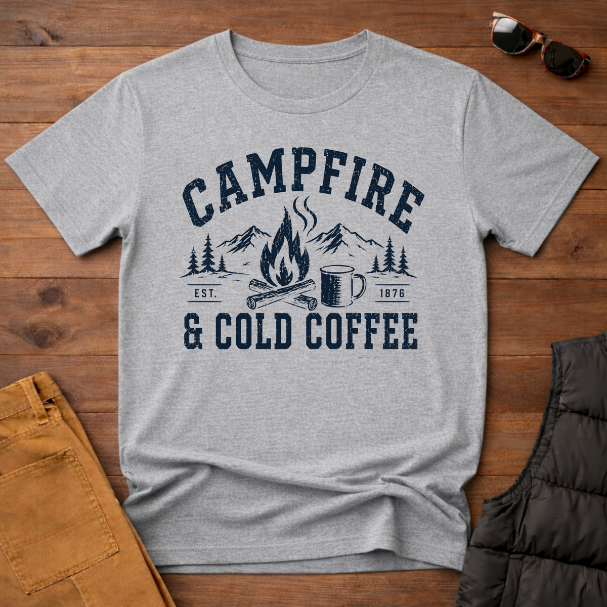 Campfire and Cold Coffee T-Shirt