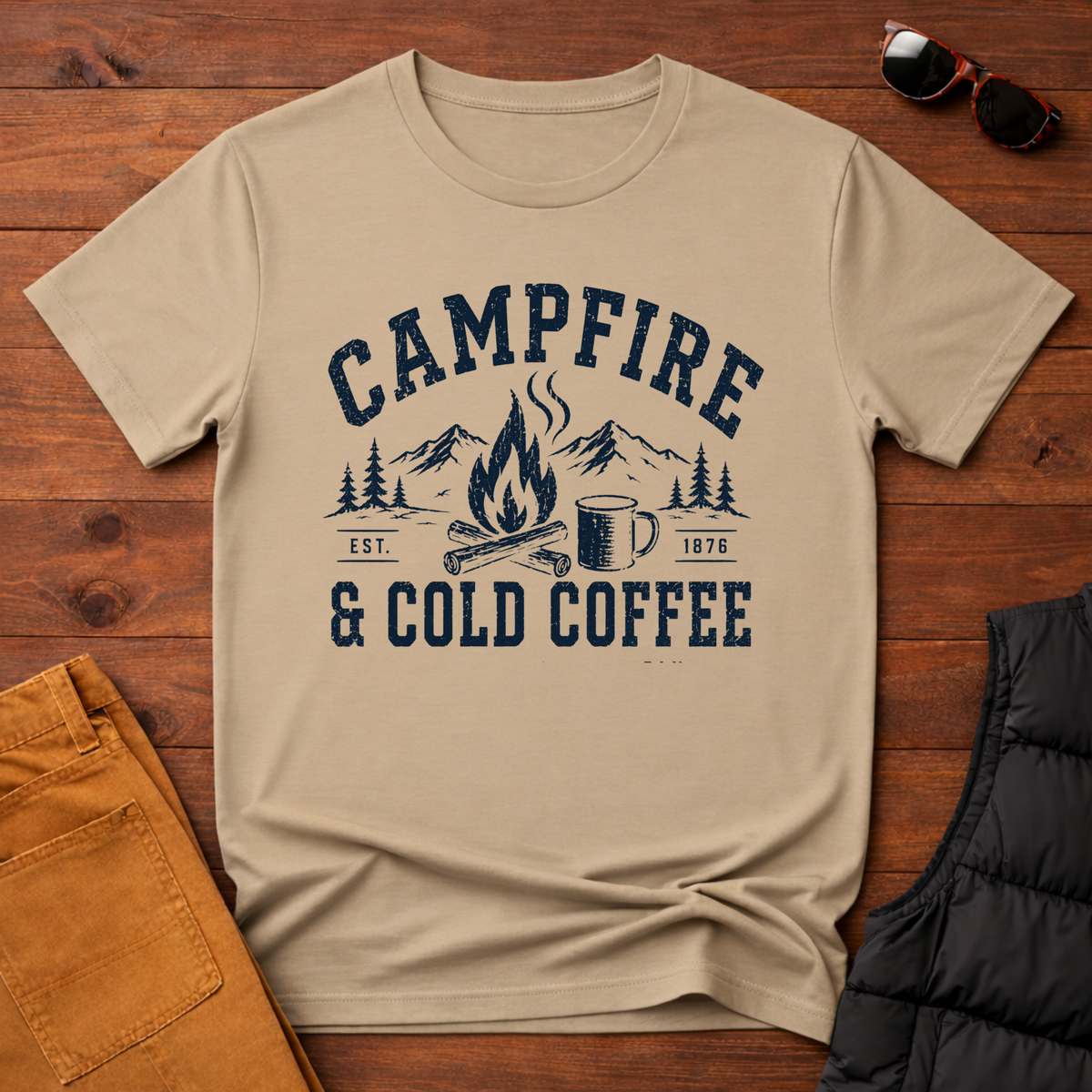 Campfire and Cold Coffee T-Shirt