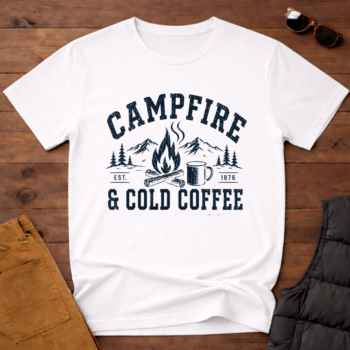 Campfire and Cold Coffee T-Shirt