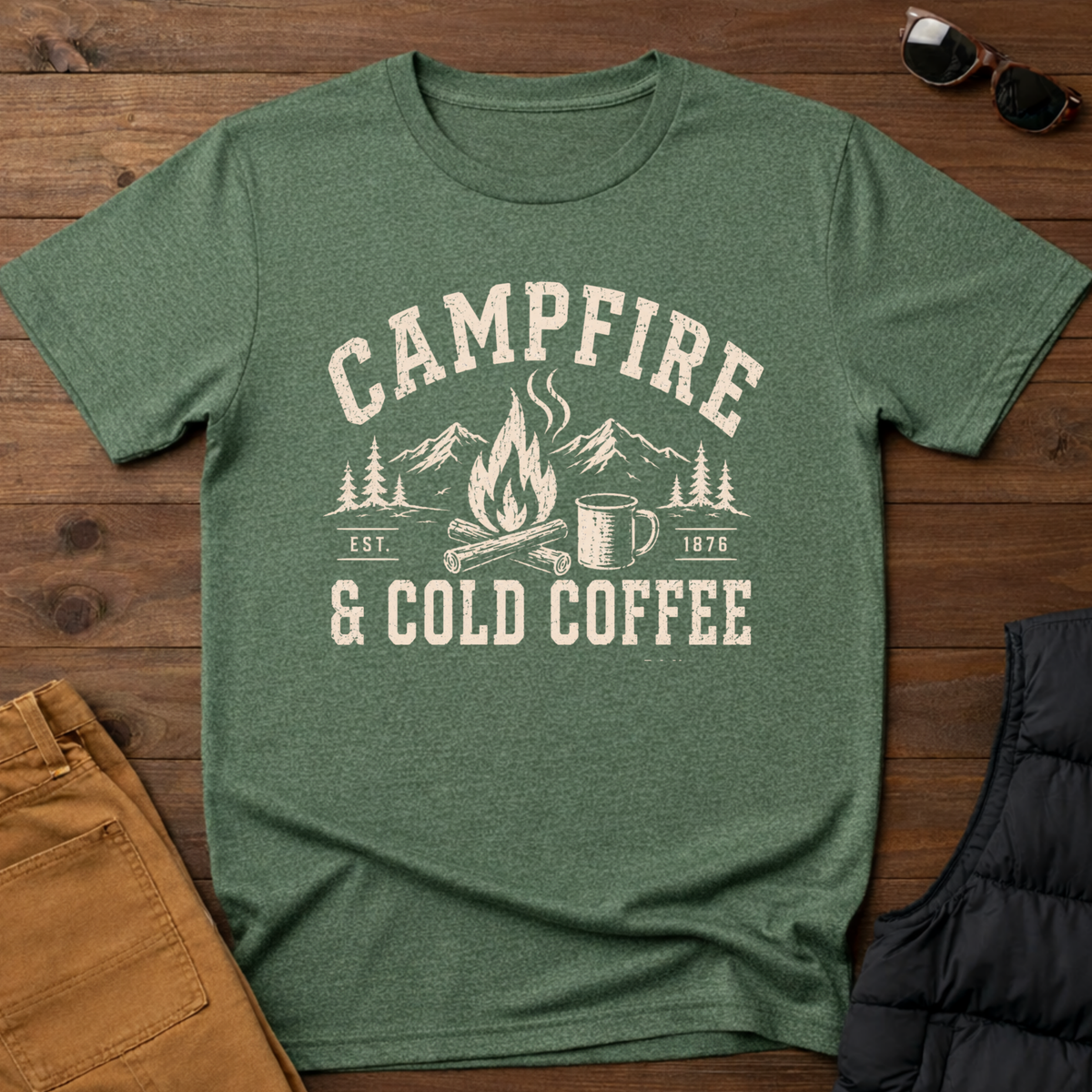 Campfire and Cold Coffee T-Shirt