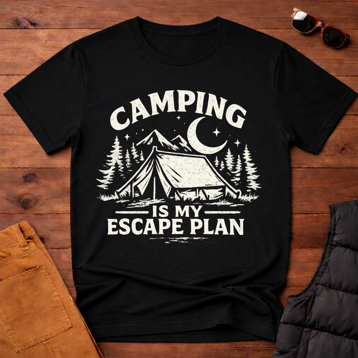 Camping Is My Escape Plan T-Shirt