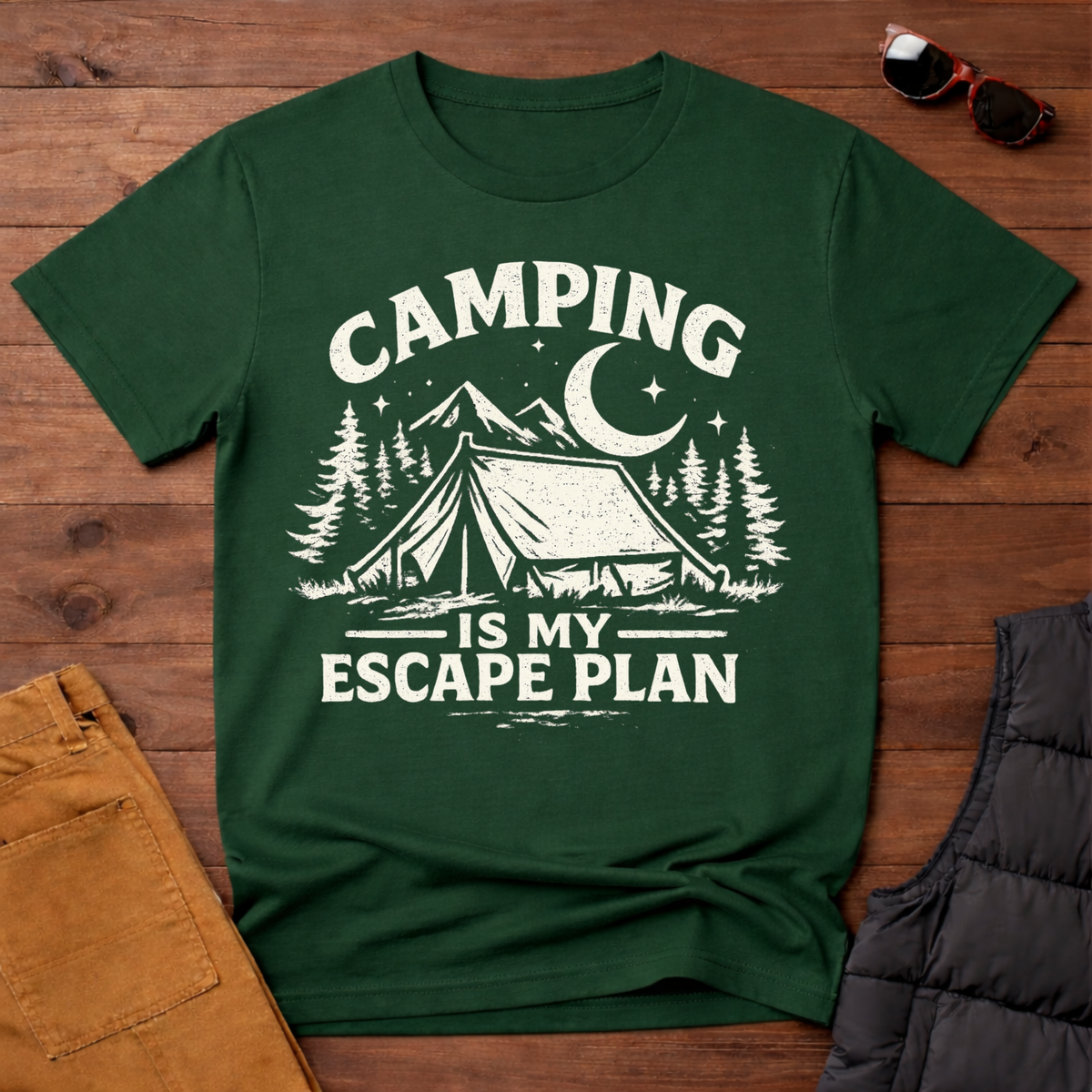 Camping Is My Escape Plan T-Shirt