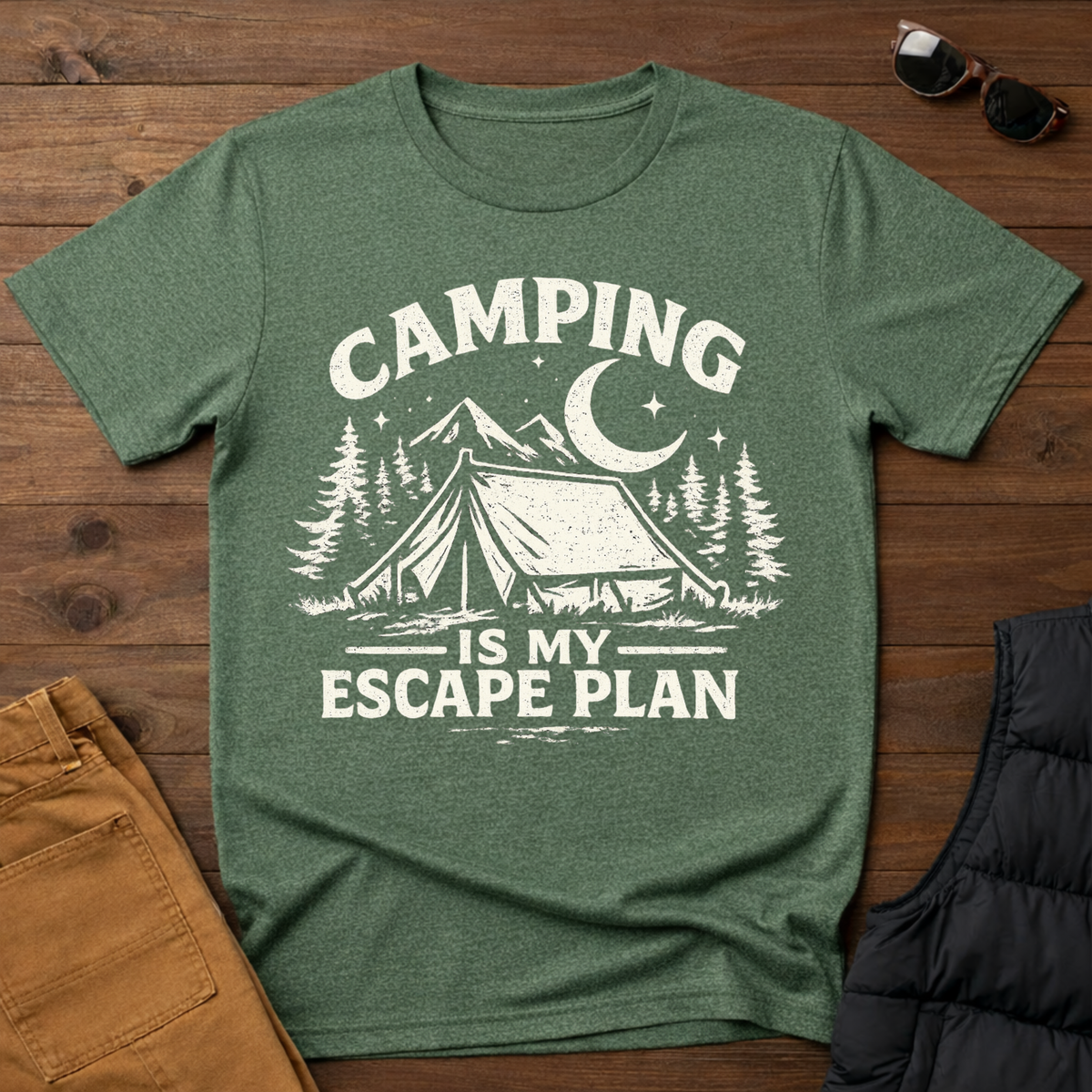 Camping Is My Escape Plan T-Shirt
