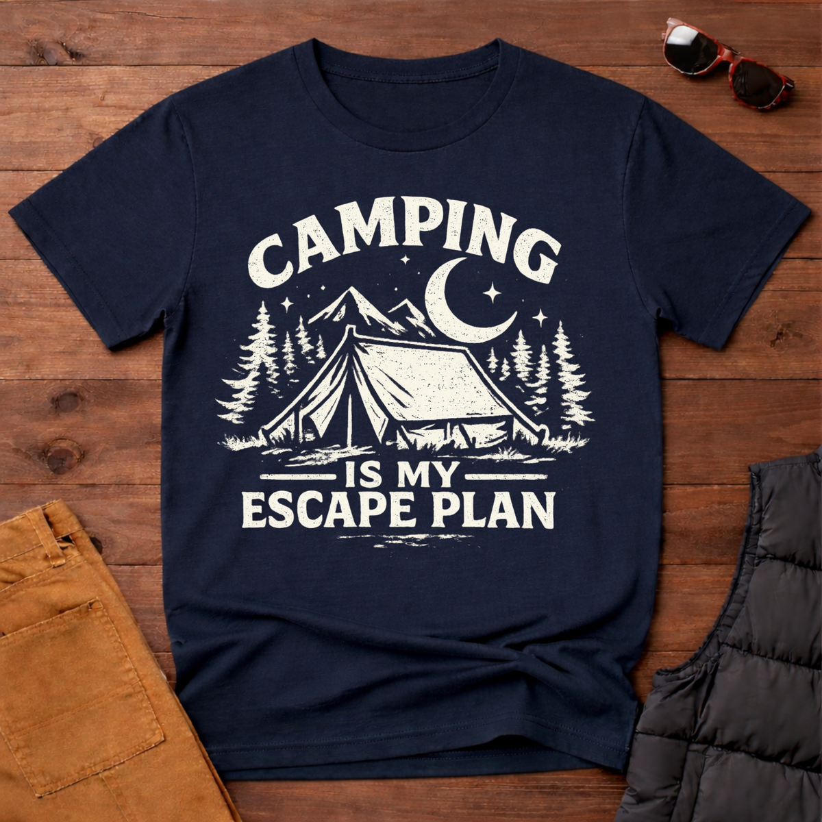 Camping Is My Escape Plan T-Shirt