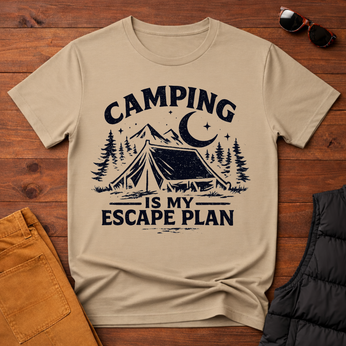 Camping Is My Escape Plan T-Shirt