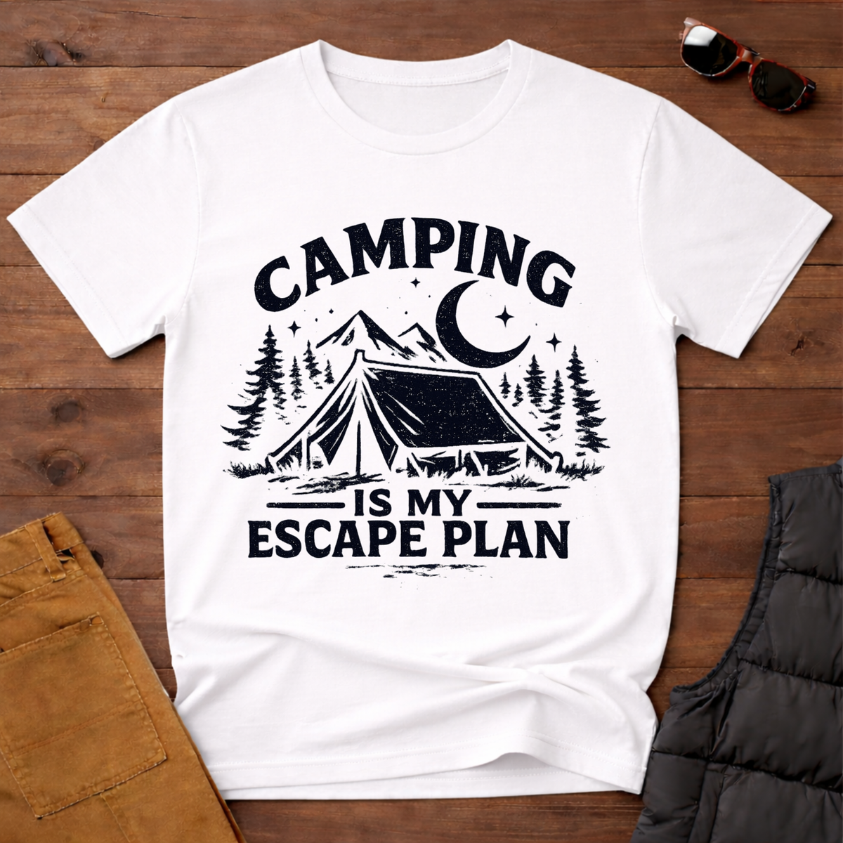 Camping Is My Escape Plan T-Shirt