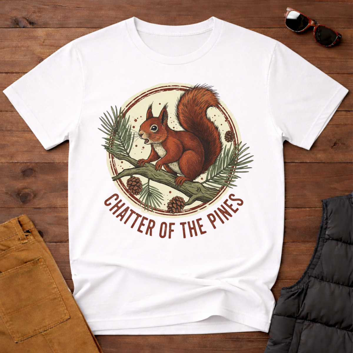 Chatter of the Pines Squirrel T-Shirt