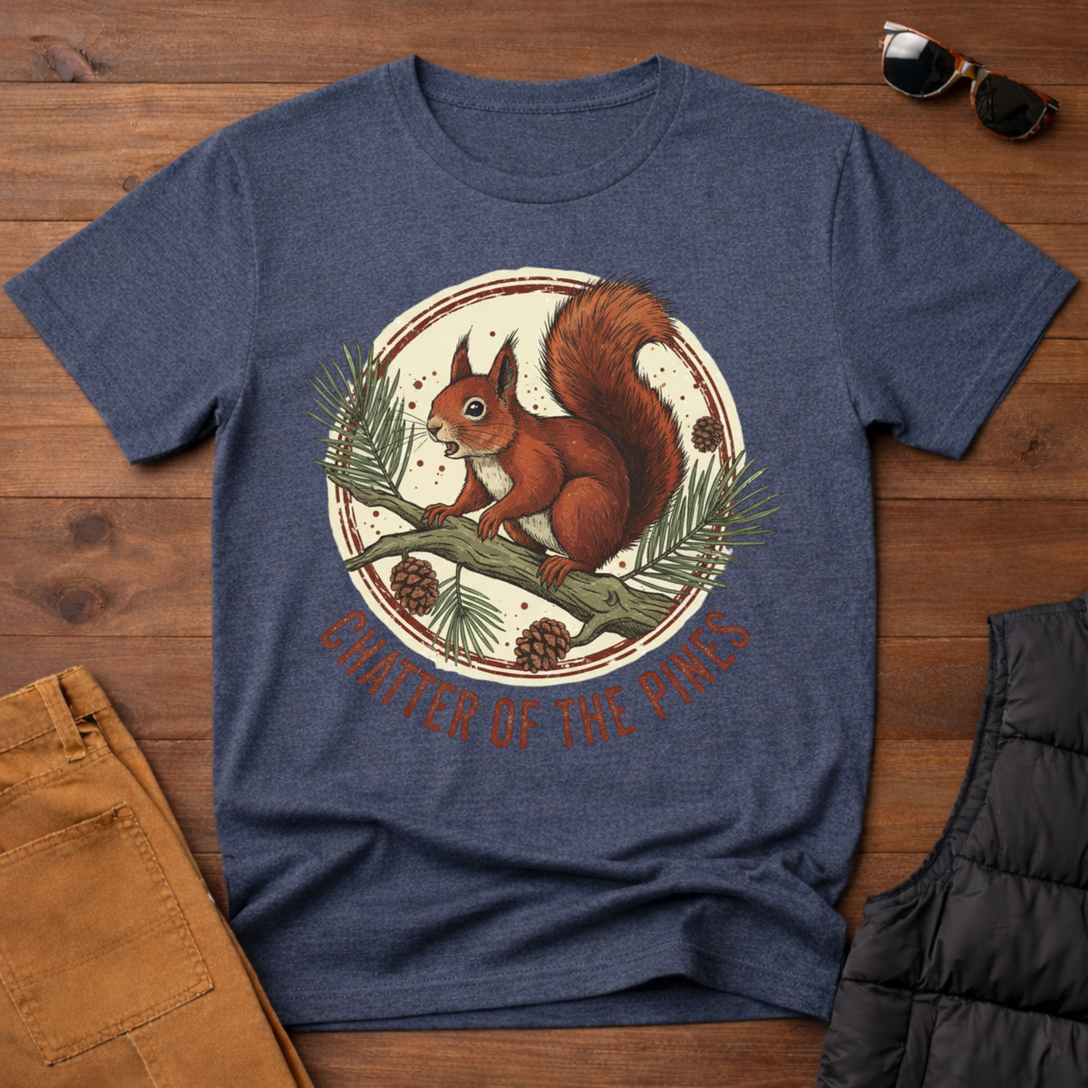 Chatter of the Pines Squirrel T-Shirt