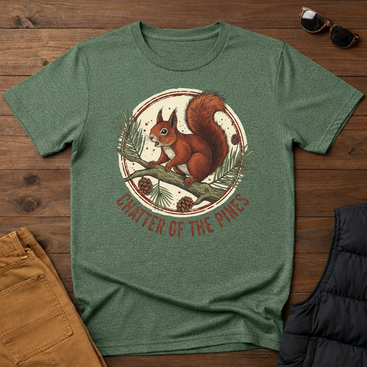 Chatter of the Pines Squirrel T-Shirt