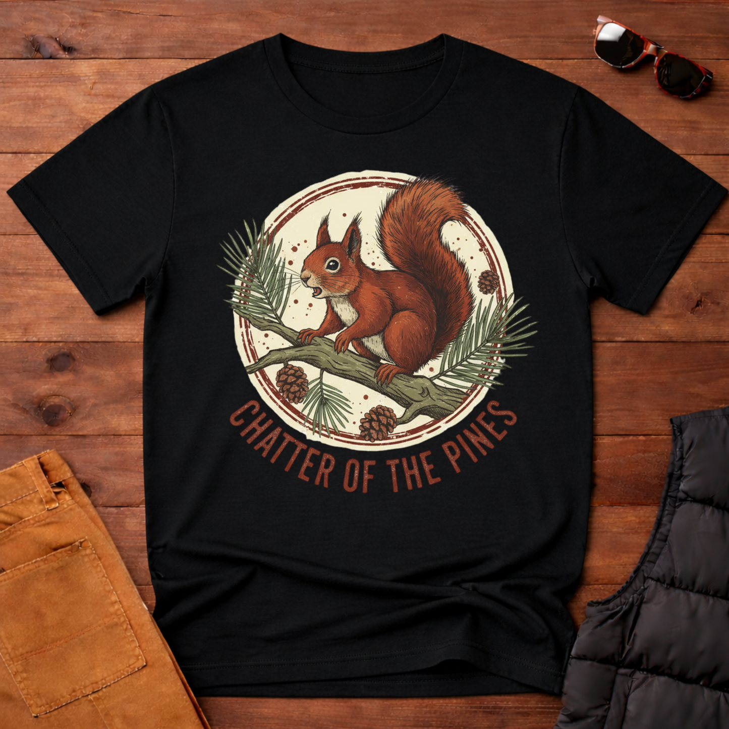 Chatter of the Pines Squirrel T-Shirt