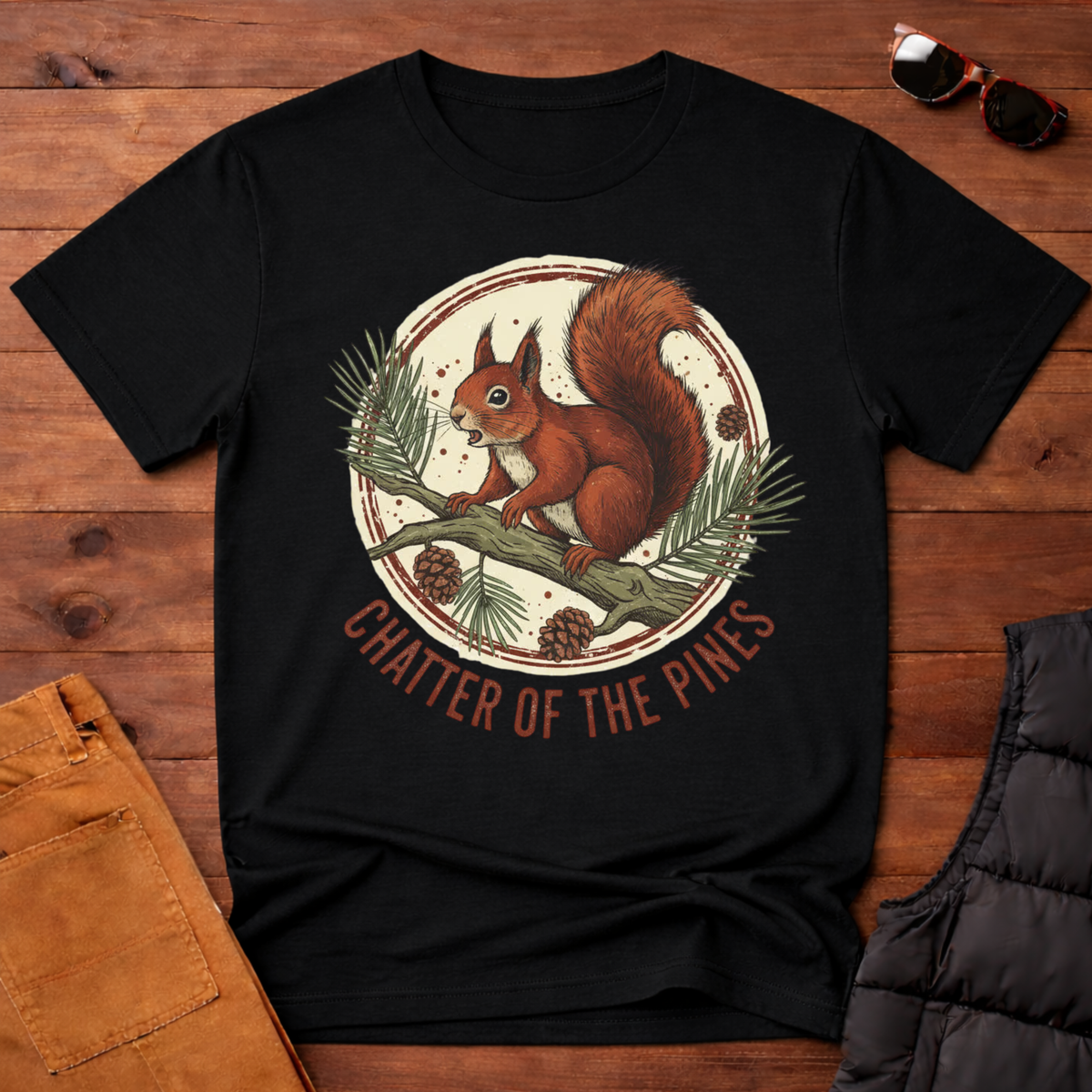 Chatter of the Pines Squirrel T-Shirt