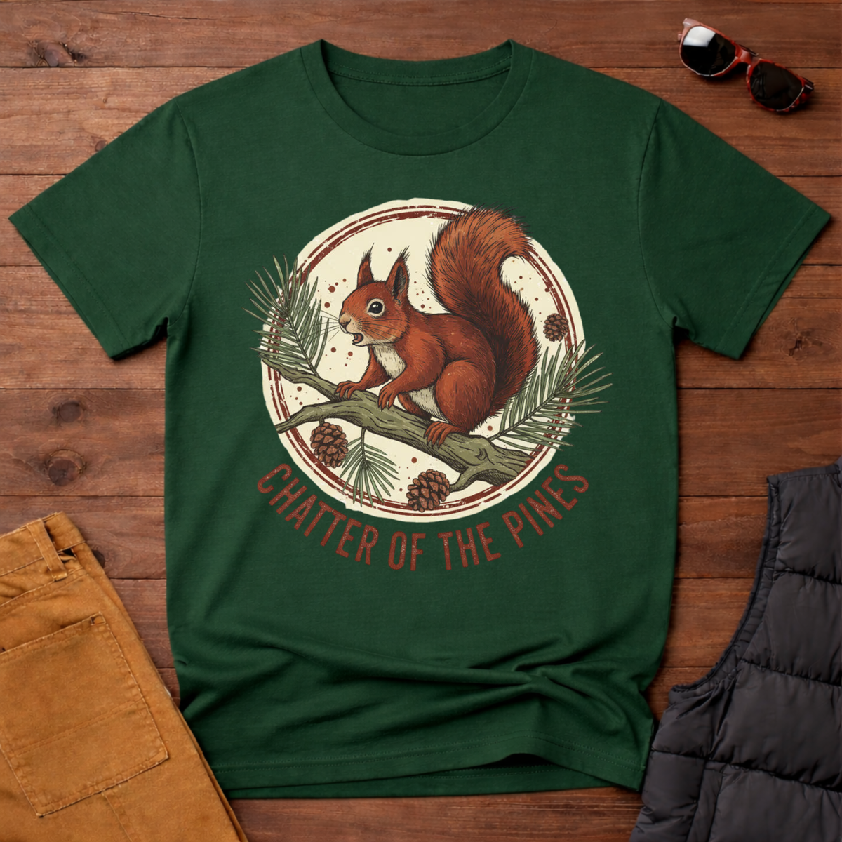 Chatter of the Pines Squirrel T-Shirt