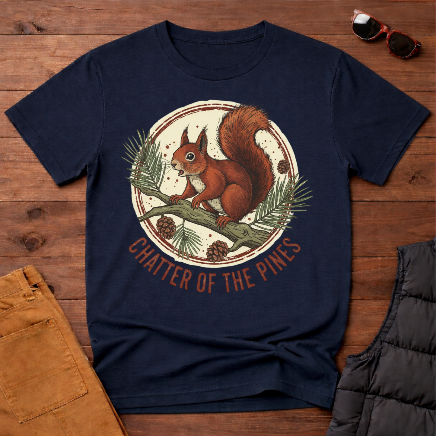 Chatter of the Pines Squirrel T-Shirt