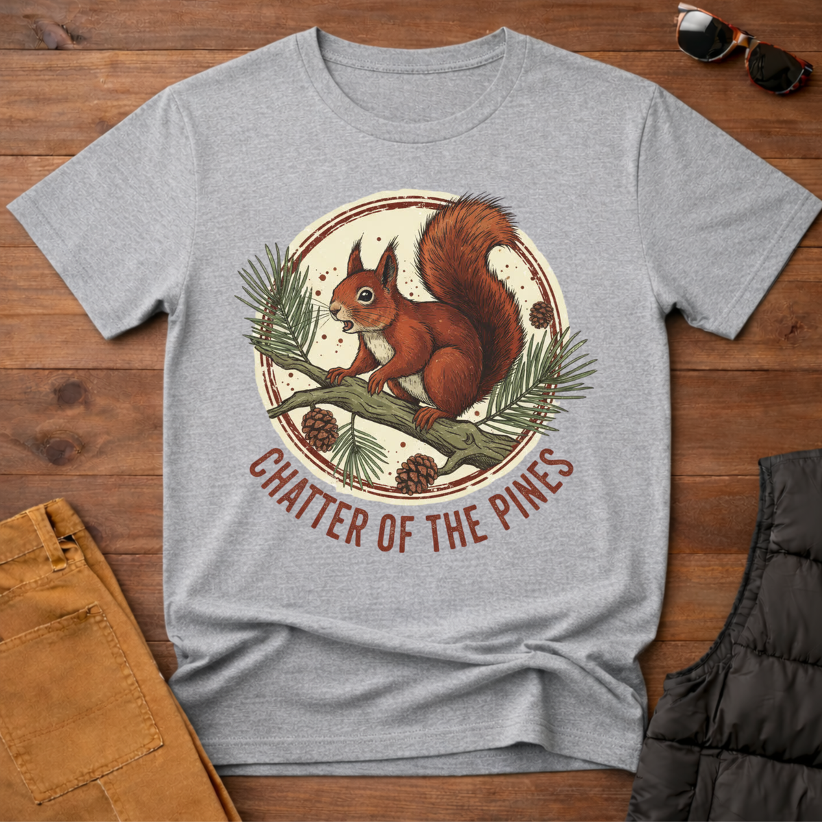 Chatter of the Pines Squirrel T-Shirt