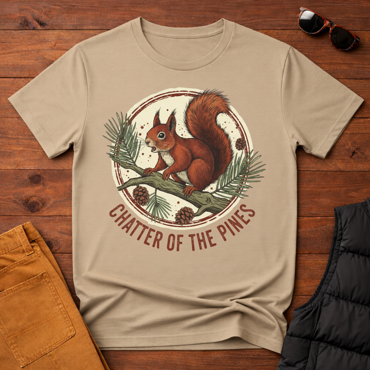 Chatter of the Pines Squirrel T-Shirt