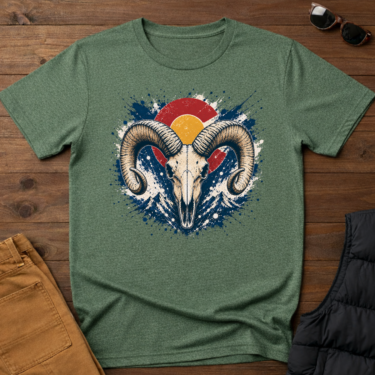 Bighorn Sunset Splatter T-Shirt