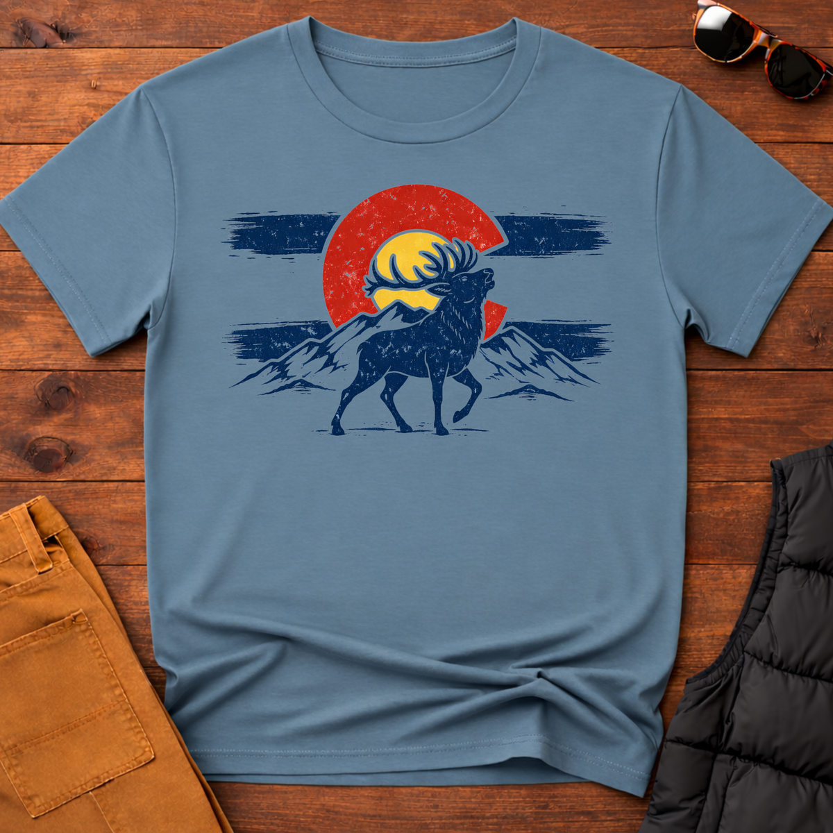 Colorado Flag Mountain T-Shirt