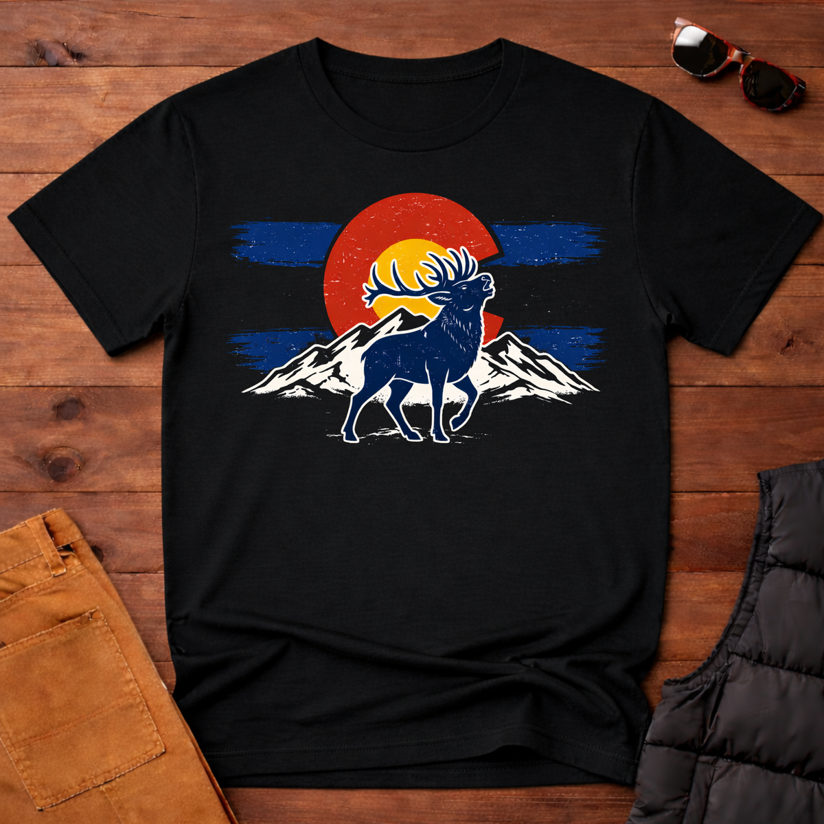 Colorado Flag Mountain T-Shirt