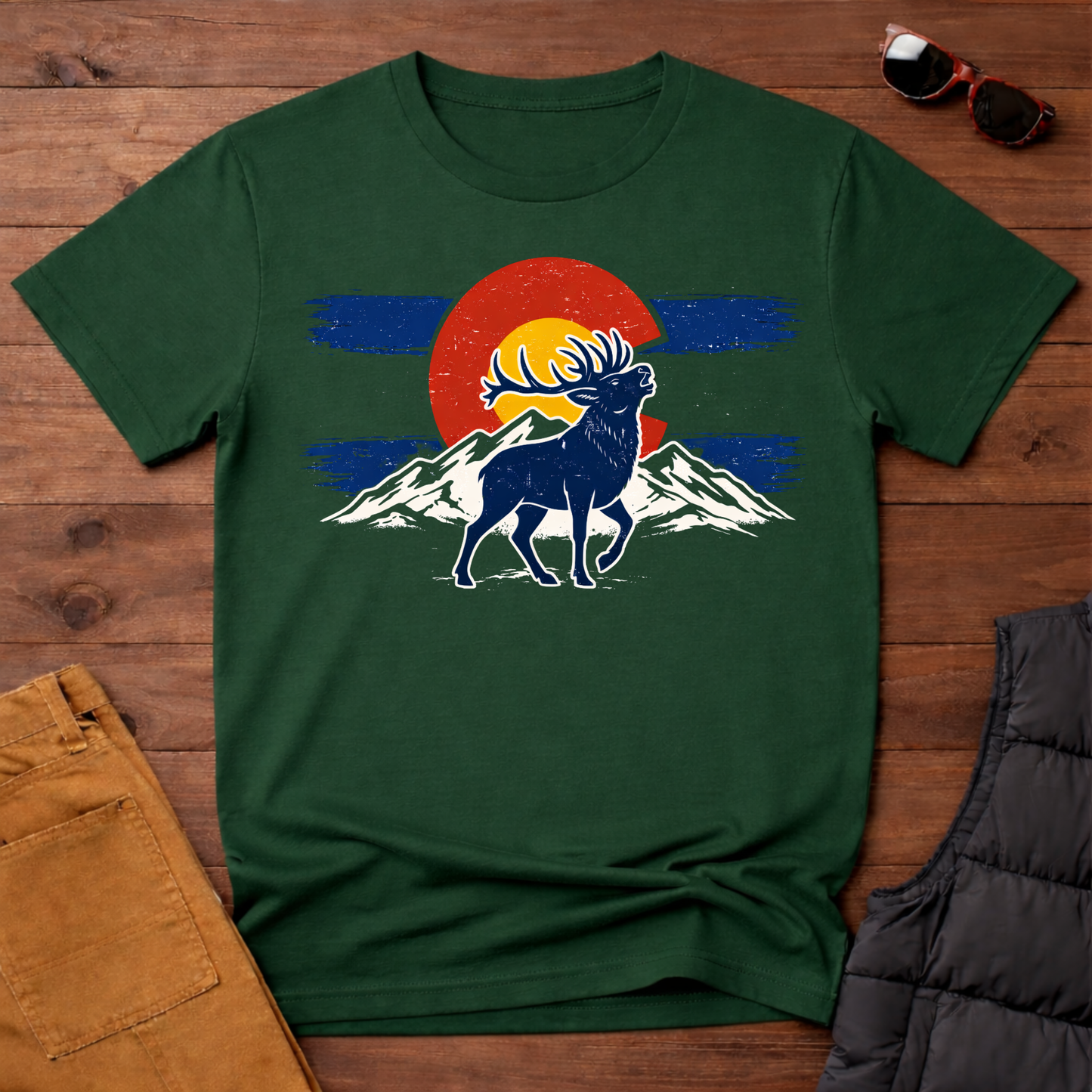 Colorado Flag Mountain T-Shirt