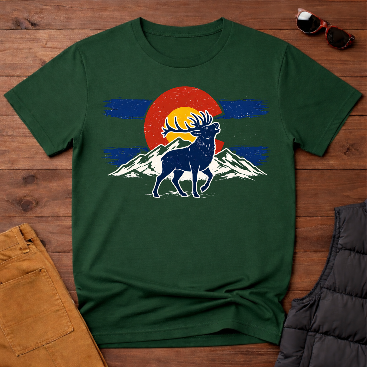 Colorado Flag Mountain T-Shirt