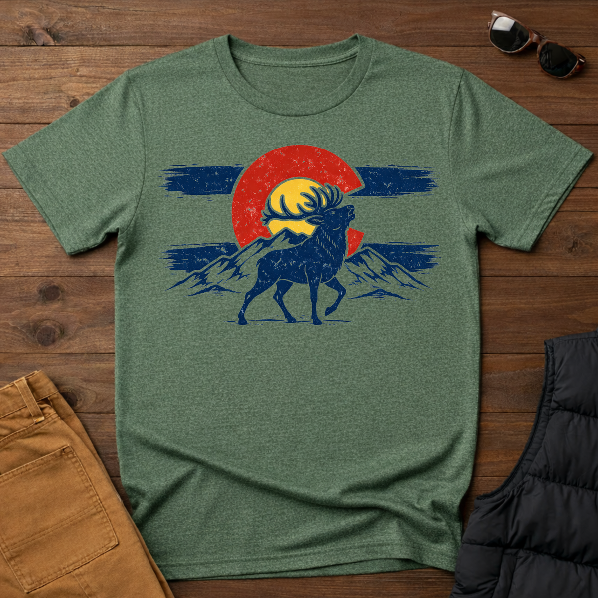 Colorado Flag Mountain T-Shirt