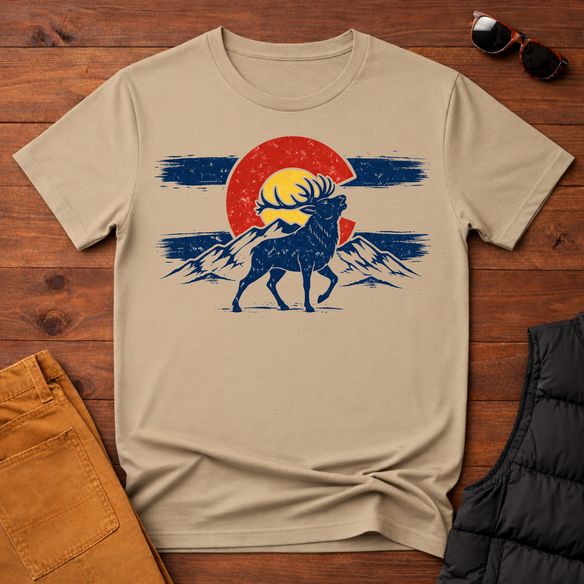 Colorado Flag Mountain T-Shirt