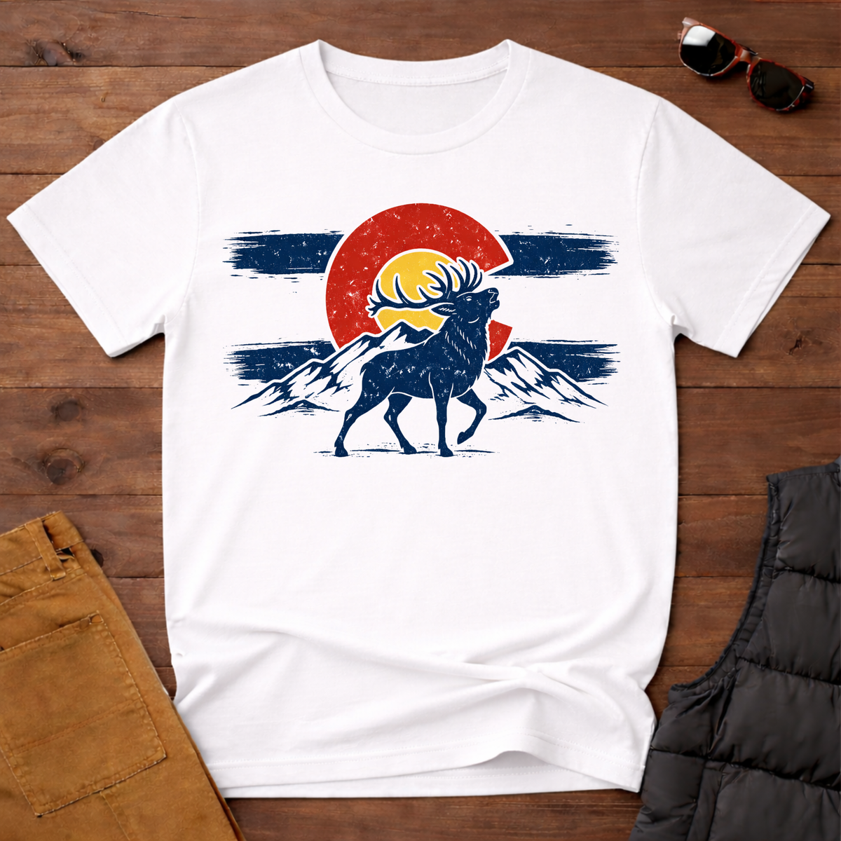 Colorado Flag Mountain T-Shirt