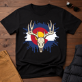 Colorado Flag Deer Skull T-Shirt
