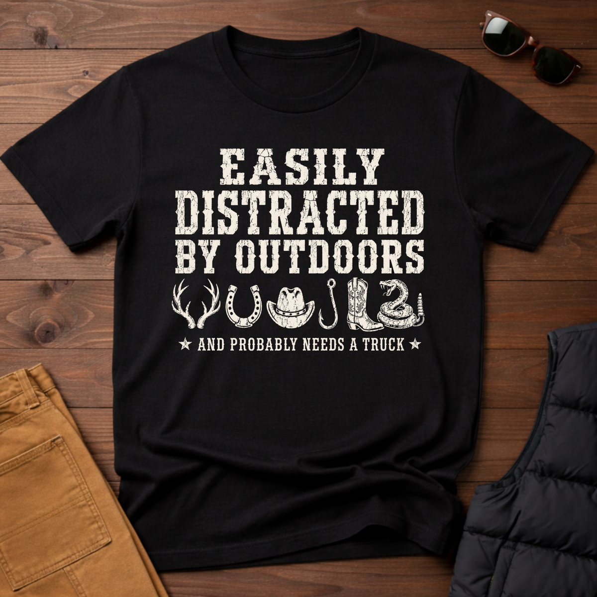 Easily Distracted by Outdoors T-Shirt