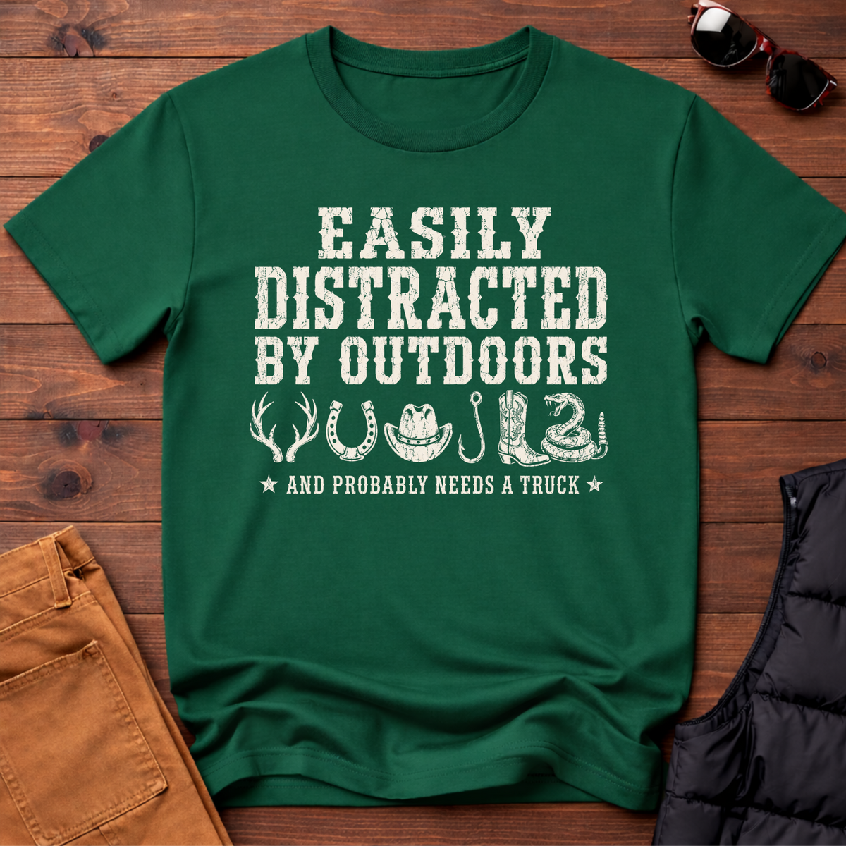 Easily Distracted by Outdoors T-Shirt