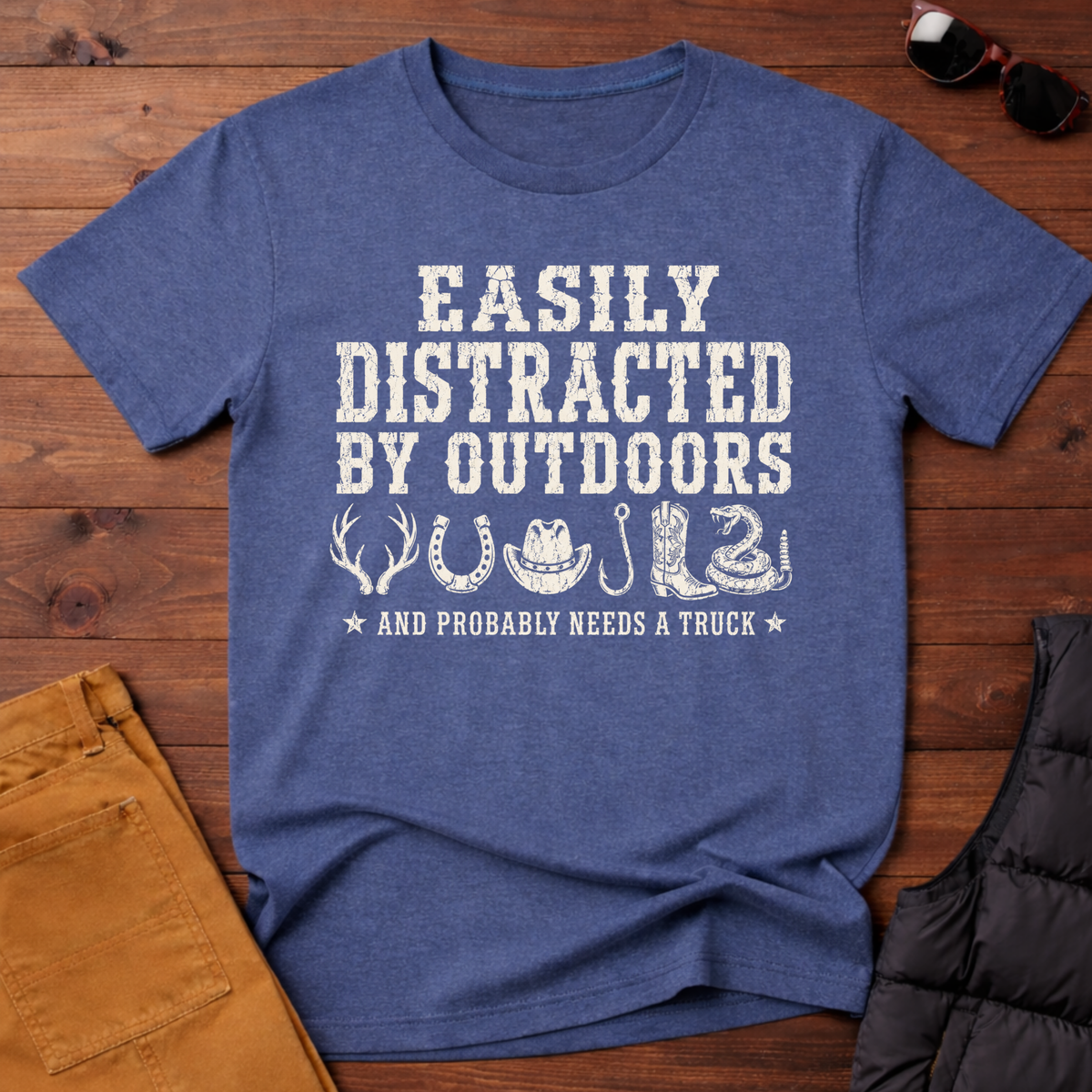 Easily Distracted by Outdoors T-Shirt