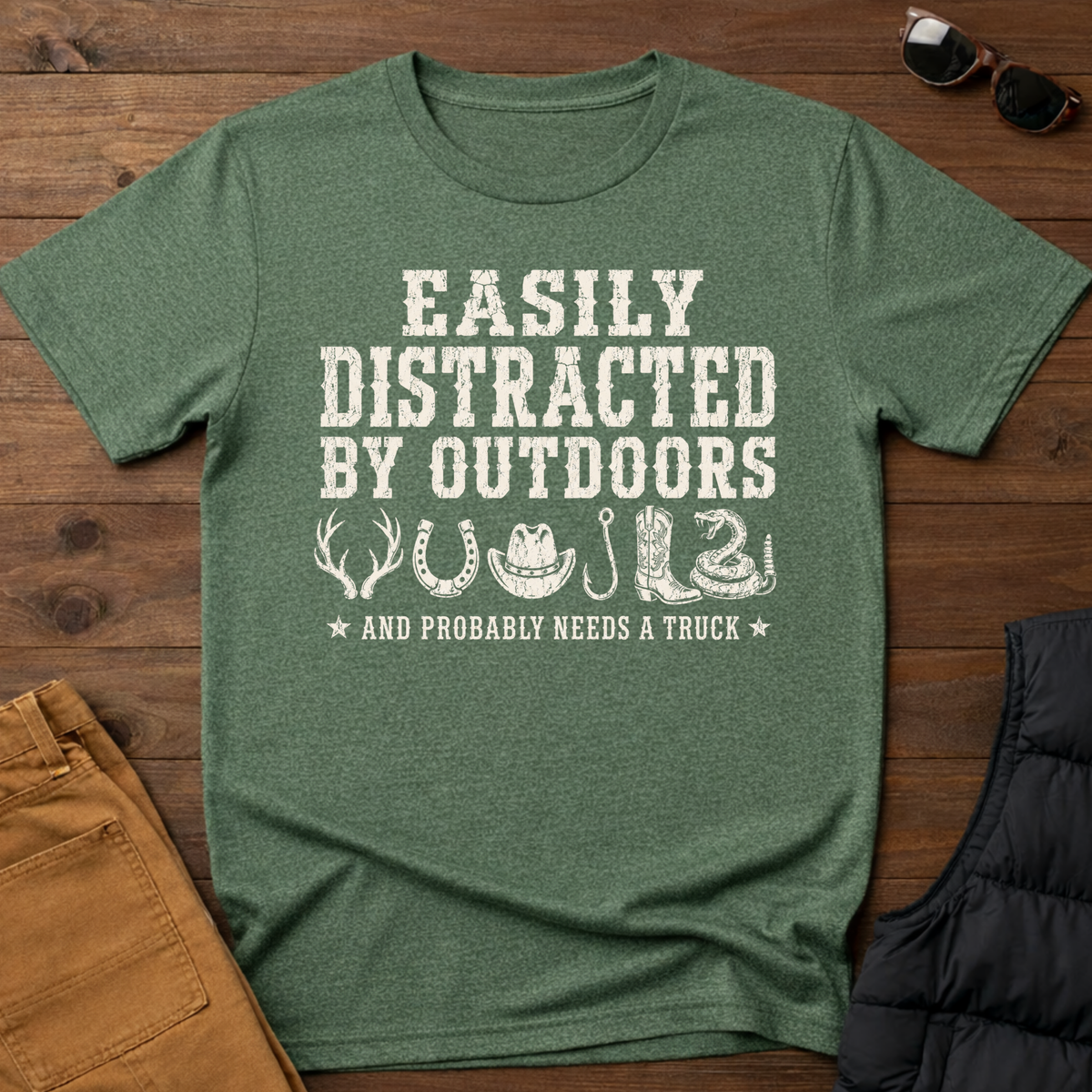 Easily Distracted by Outdoors T-Shirt