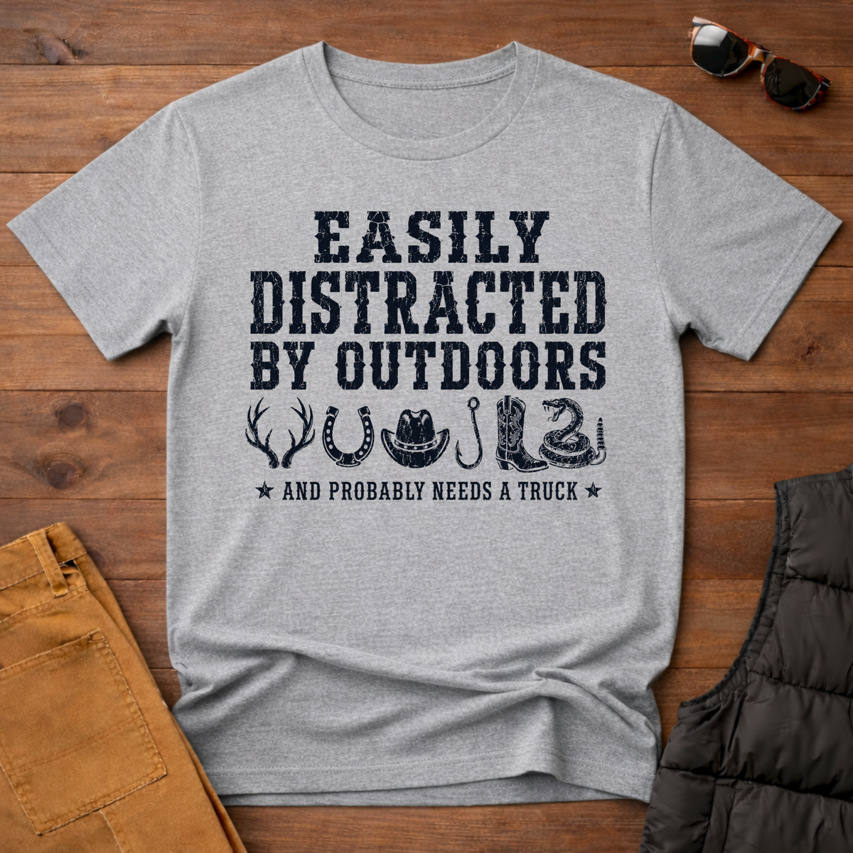 Easily Distracted by Outdoors T-Shirt