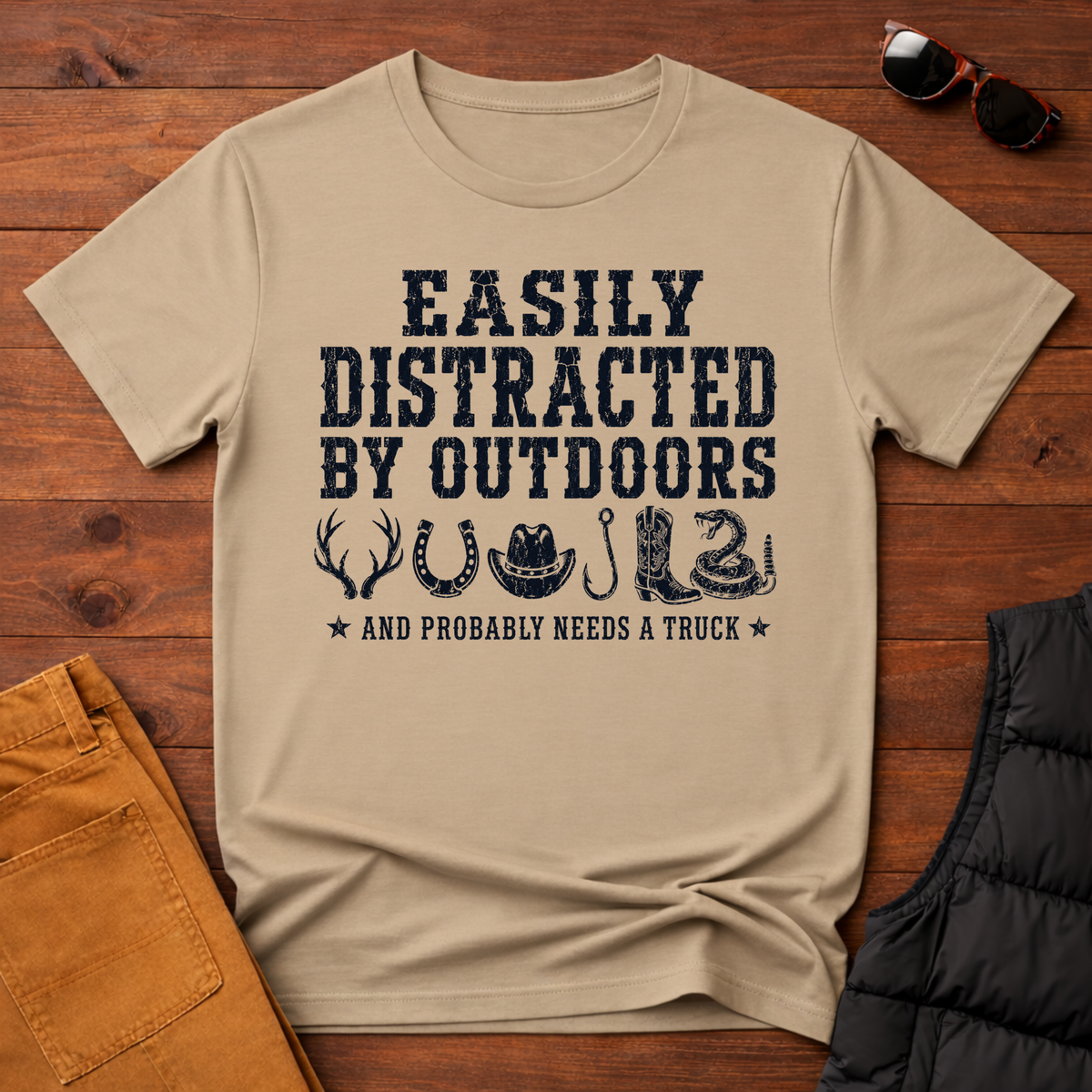 Easily Distracted by Outdoors T-Shirt