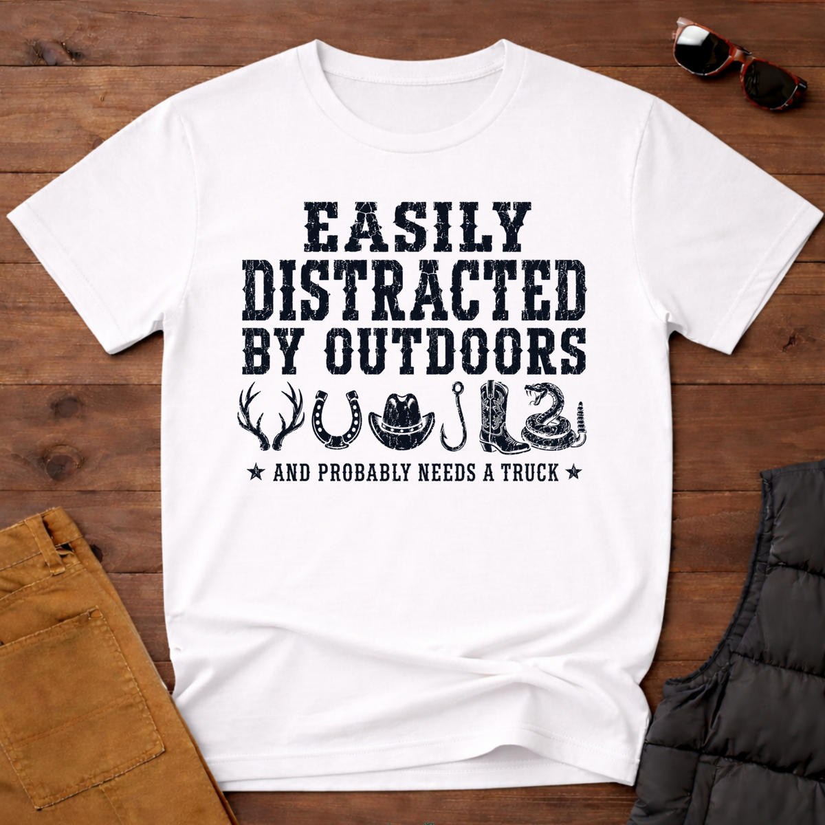 Easily Distracted by Outdoors T-Shirt